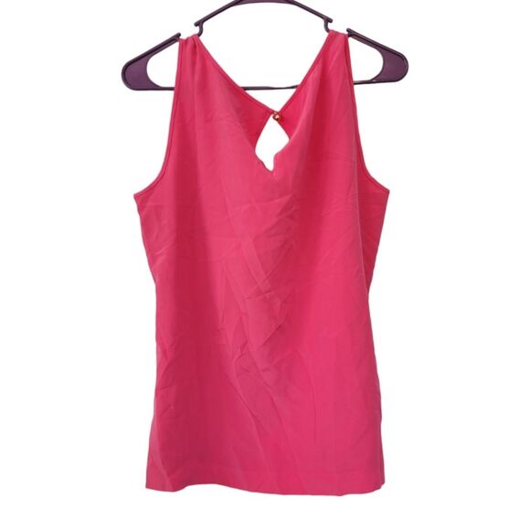 Kate Spade Bow Detail Silk Tank Pink Size Large - Picture 2 of 5